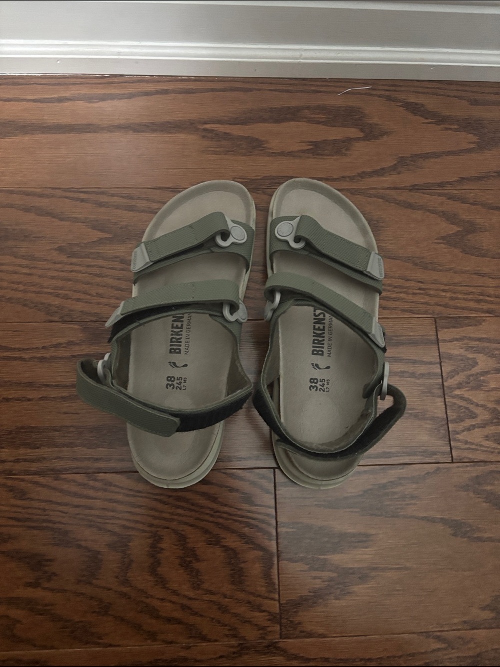Birkenstock Olive Green Dual-Strap Sandals